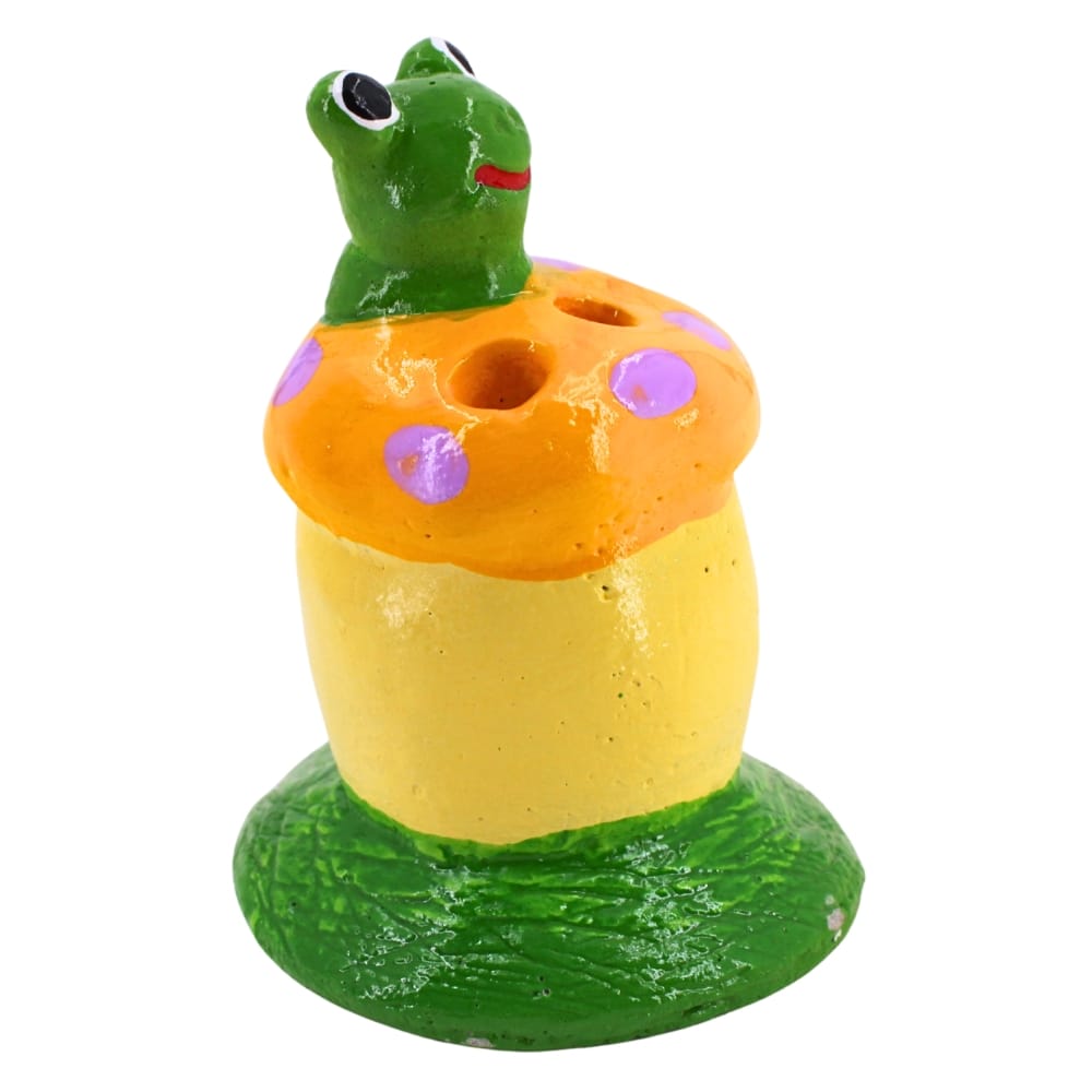 ตุ๊กตาปูนตกแต่งตัวหนอน KORAT SANGSUWAN POTTERY รุ่น THKSP017 10 ซม. เห็ดสีส้ม_2