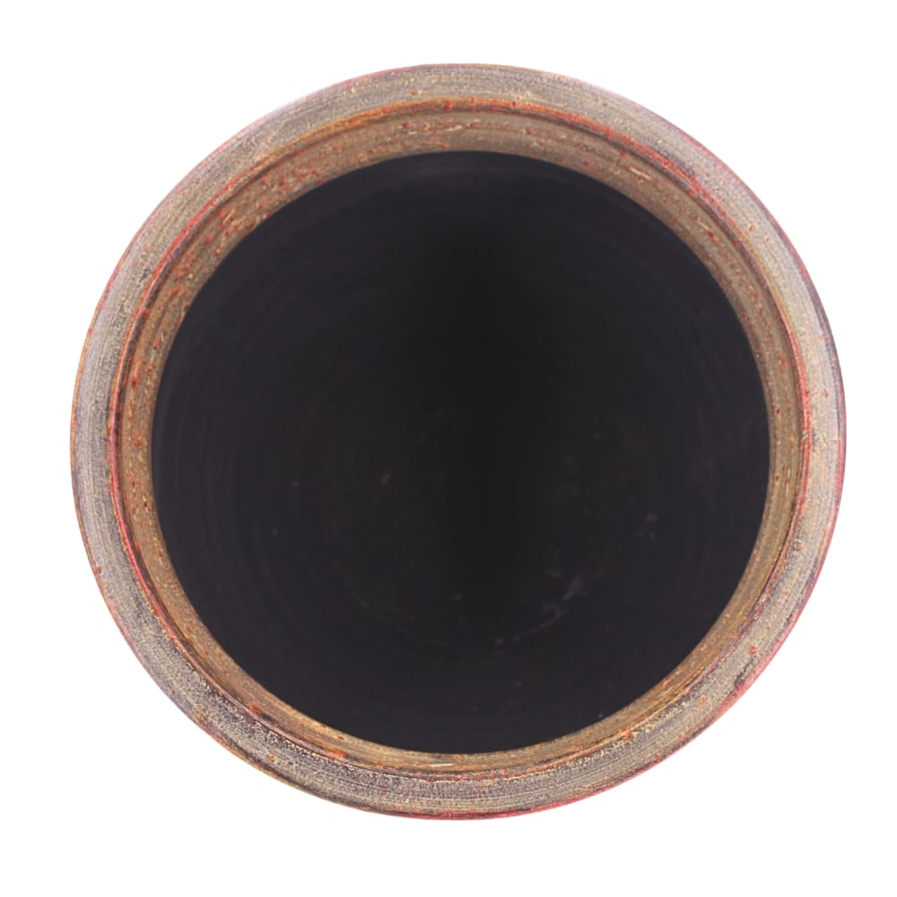 ชุดกระถางดินเผา เซ็ต 3ใบ KORAT SANGSUWAN POTTERY รุ่น THKSP030 ตกแต่งลวดลายธรรมชาติ 10 นิ้ว สีน้ำตาล_4