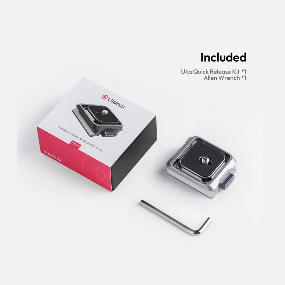 เพลทกล้อง ULANZI C061 เพลทปลดเร็ว สีดำ ต่อขาตั้ง สำหรับไม้กันสั่น DJI RS SERIES