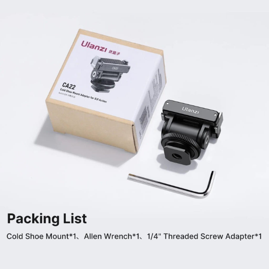 ตัวแปลง ULANZI CA22 สำหรับต่อกล้อง DJI ACTION 3/4 กับช่อง COLDSHOE และ ขาตั้ง_6