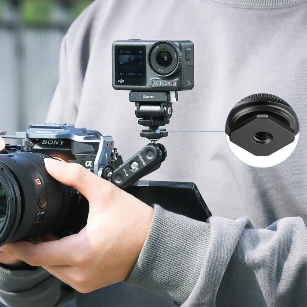 ตัวแปลง ULANZI CA22 สำหรับต่อกล้อง DJI ACTION 3/4 กับช่อง COLDSHOE และ ขาตั้ง_4