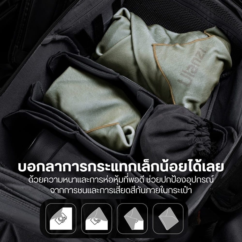 ผ้าห่อกล้อง ULANZI CM009 สีเขียว กันรอยขีดข่วน ผ้าเช็ดกล้อง เลนส์ จอมือถือ สำหรับช่างภาพ
