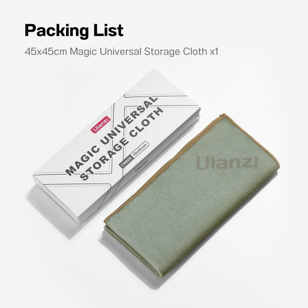 ผ้าห่อกล้อง ULANZI CM009 สีเขียว กันรอยขีดข่วน ผ้าเช็ดกล้อง เลนส์ จอมือถือ สำหรับช่างภาพ