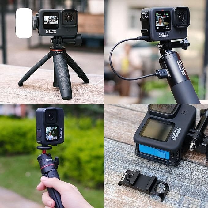 ฝาปิดแบตเตอรี่ ULANZI G9-6 BATTERY DOOR สำหรับ GOPRO HERO 12 / 11 / 10 / 9 พร้อม COLD SHOE เกลียว 1/4 นิ้ว และช่อง USB-C