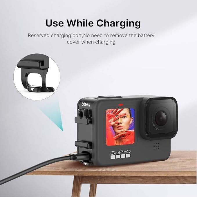 ฝาปิดแบตเตอรี่ ULANZI G9-6 BATTERY DOOR สำหรับ GOPRO HERO 12 / 11 / 10 / 9 พร้อม COLD SHOE เกลียว 1/4 นิ้ว และช่อง USB-C