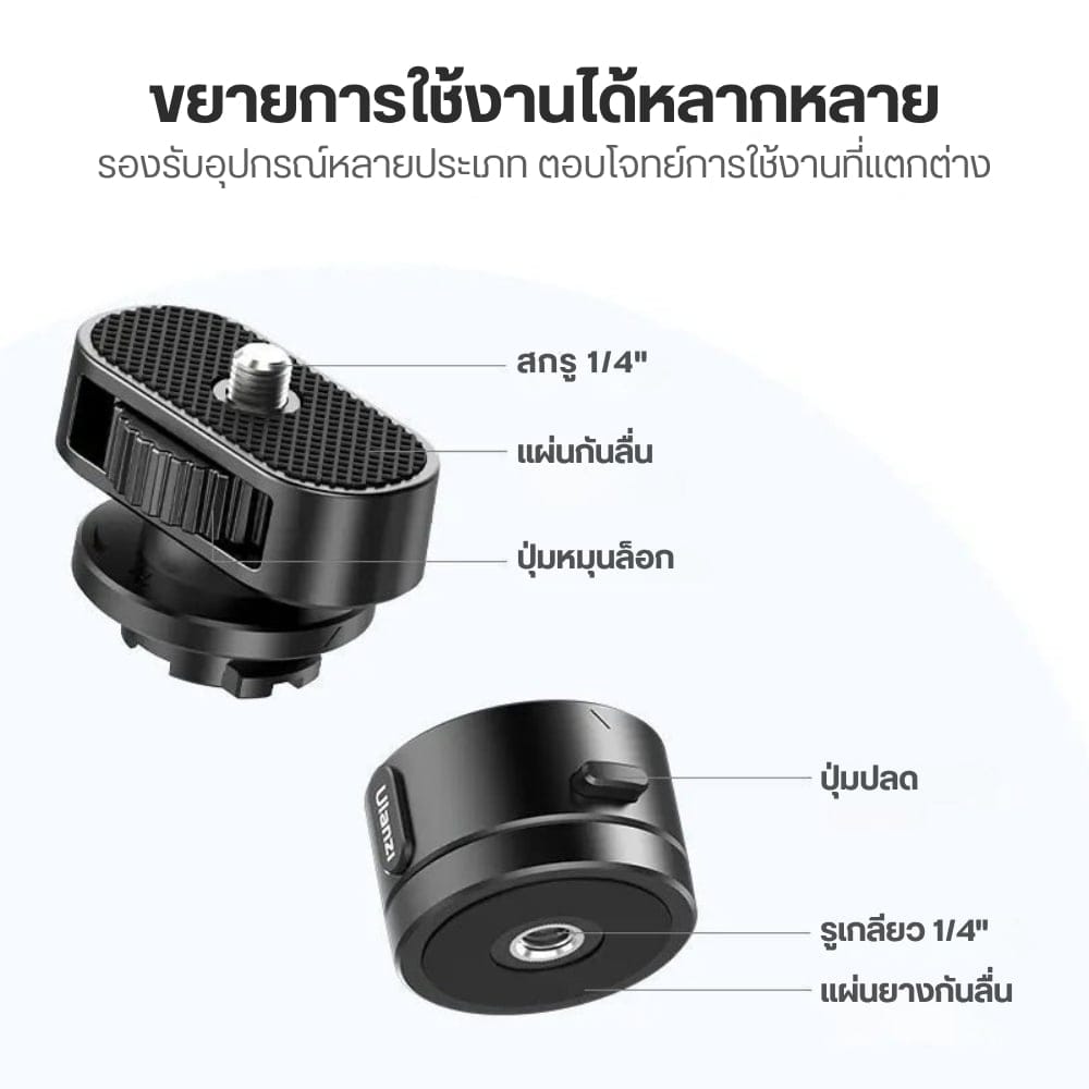 หัวต่อแม่เหล็ก QUICK RELEASE ULANZI C016 GO-QUICK II สำหรับกล้อง ACTION CAMERA เกลียว 1/4 นิ้ว
