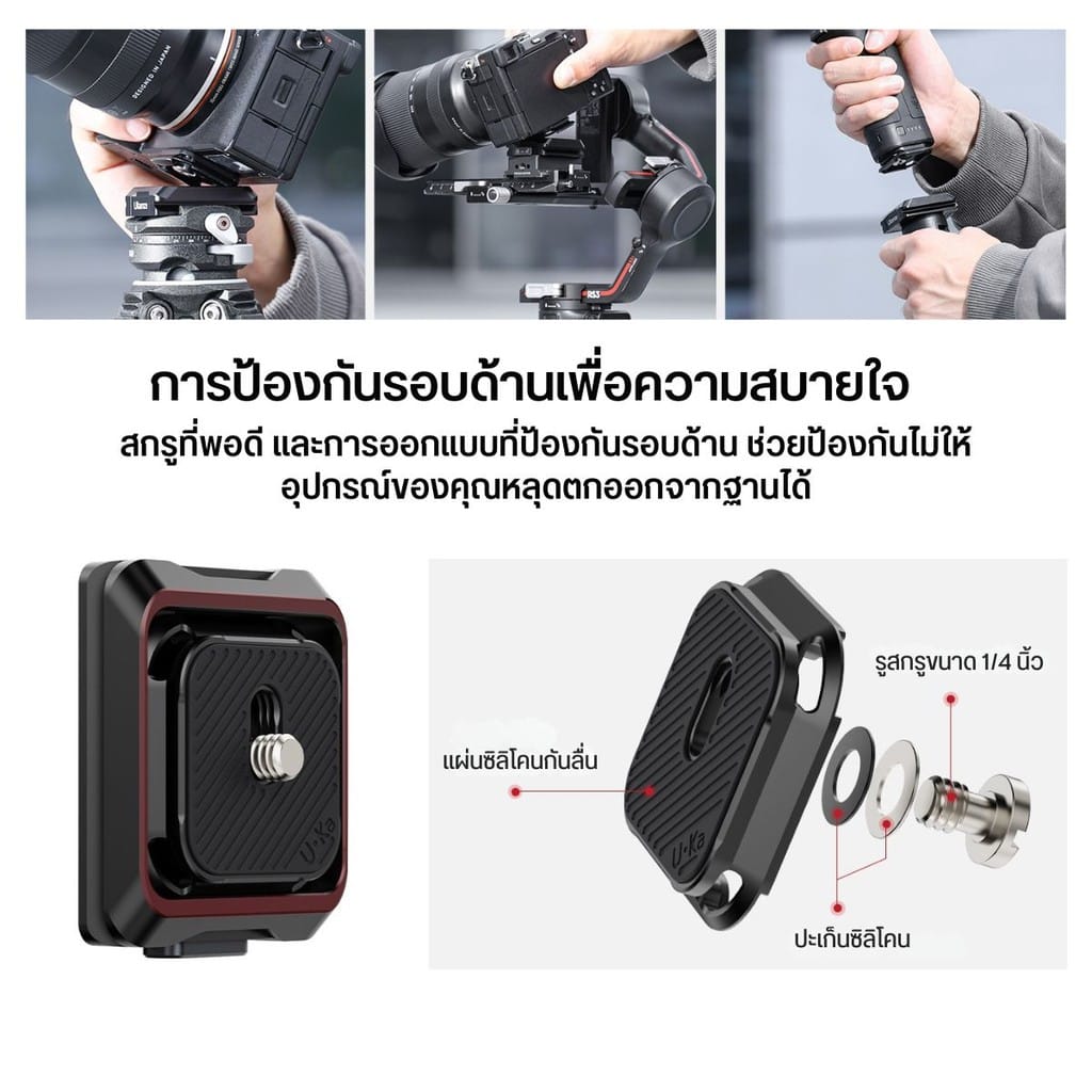 ชุดปลดเร็ว ULANZI UKA01 C007 UKA QUICK RELEASE รองรับ UKA / F38 / ARCA-SWISS รับน้ำหนัก 20 กก._4