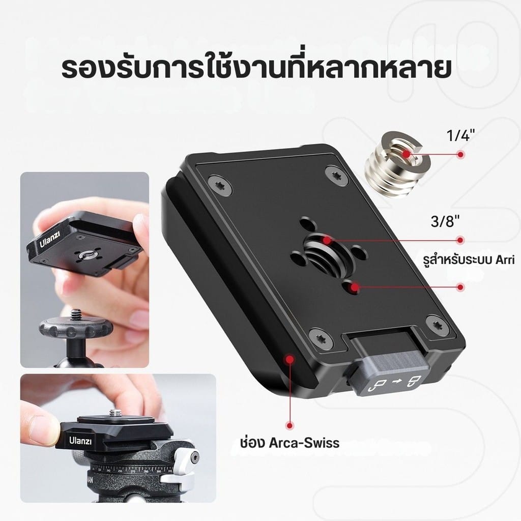 ชุดปลดเร็ว ULANZI UKA01 C007 UKA QUICK RELEASE รองรับ UKA / F38 / ARCA-SWISS รับน้ำหนัก 20 กก._5