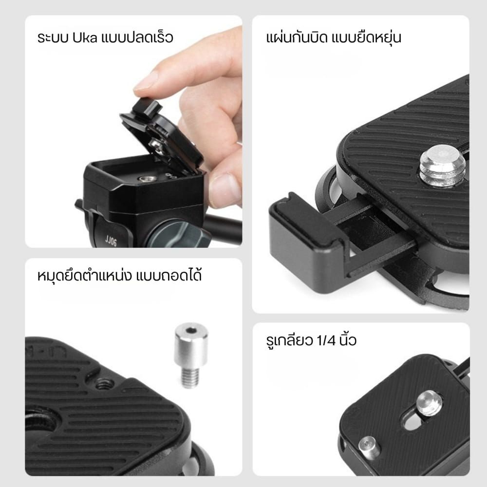 เพลทกล้อง ULANZI UKA09 ระบบ QUICK RELEASE เพลทกล้อง DSLR สำหรับต่อขาตั้ง