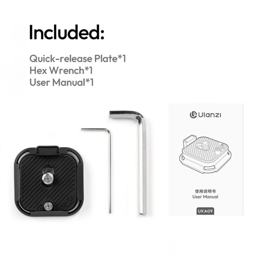 เพลทกล้อง ULANZI UKA09 ระบบ QUICK RELEASE เพลทกล้อง DSLR สำหรับต่อขาตั้ง_8