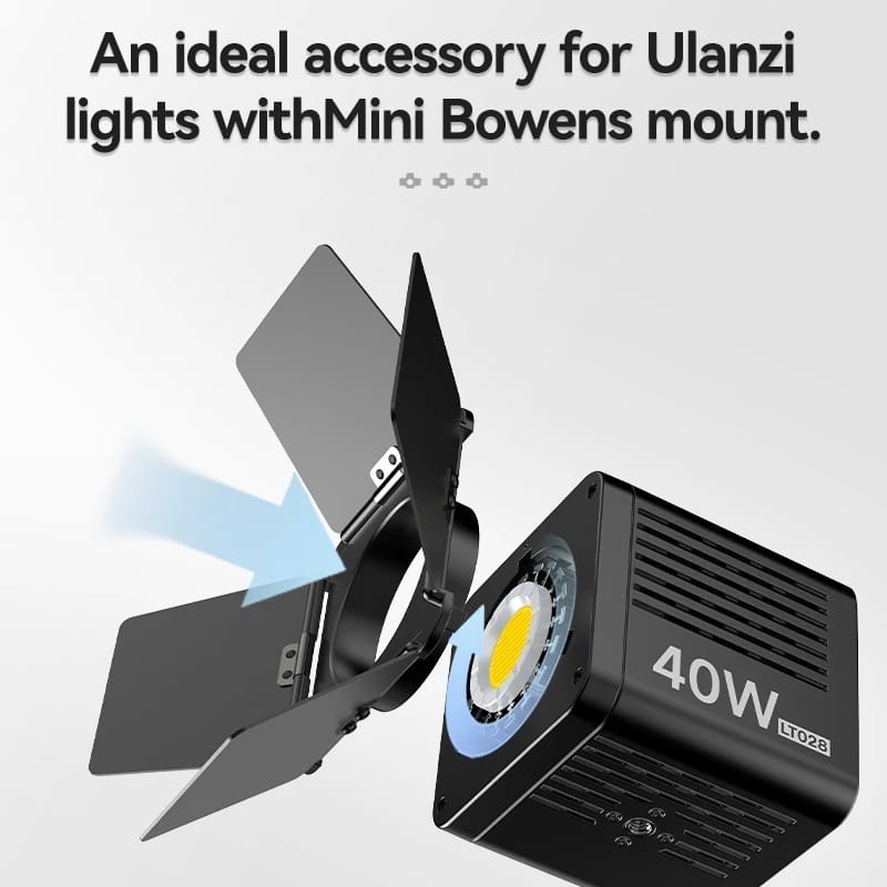 บานดอร์ ULANZI 4-LEAF MINI BOWEN MOUNT ควบคุมการกระจายแสง ไฟสตูดิโอ ULANZI L023/ L024 สีดำ_1