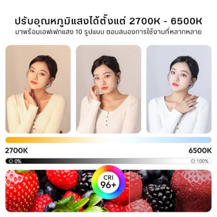 ไฟ LED แบบเป่าลม ULANZI AL120 กำลังไฟ 136W ขนาดพกพา สีดำ ไฟเซลฟี่ ไฟถ่ายภาพ ไฟถ่ายสินค้า_4