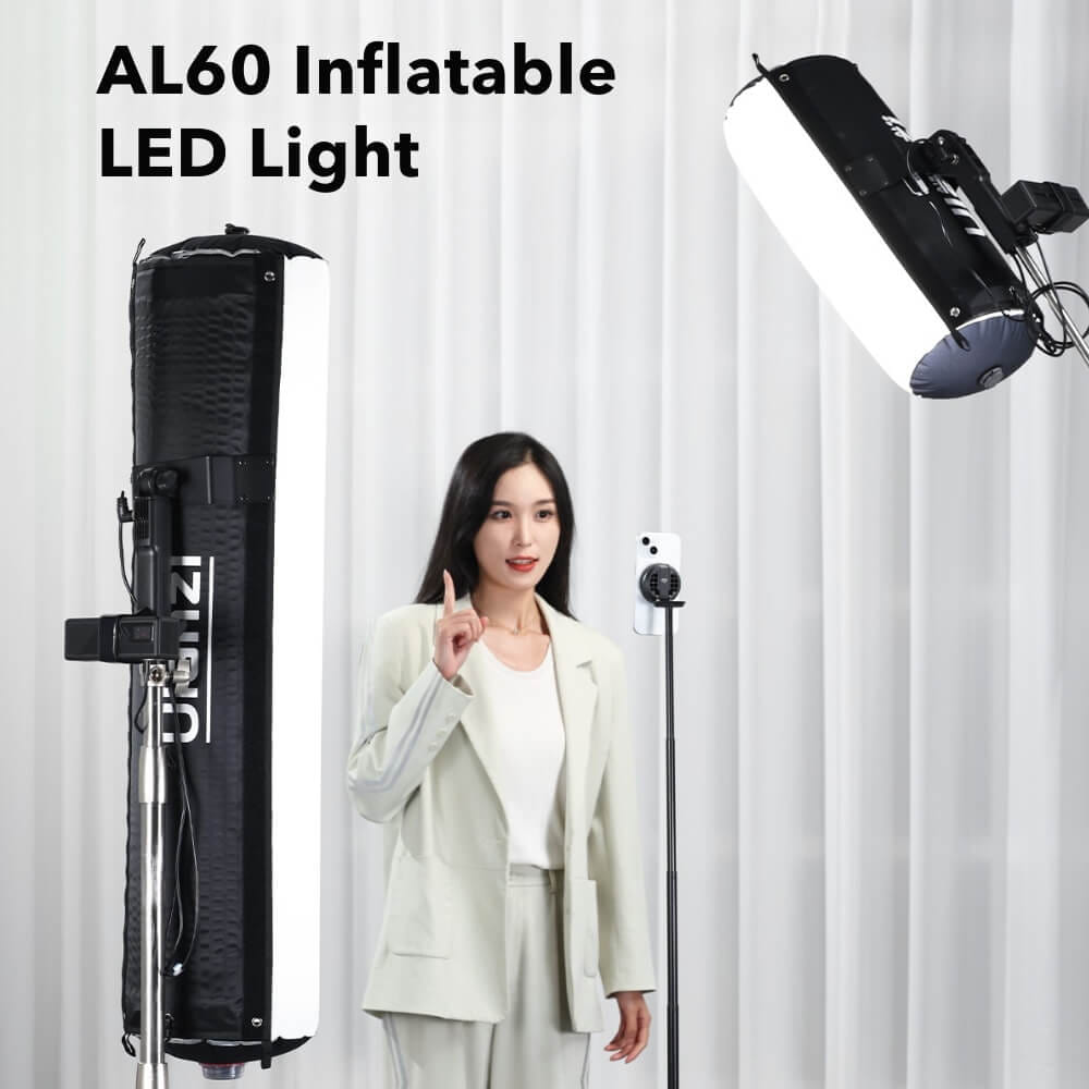 ไฟ LED แบบเป่าลม ULANZI AL60 กำลังไฟ 68W ขนาดพกพา สีดำ ไฟเซลฟี่ ไฟถ่ายภาพ ไฟถ่ายสินค้า_1