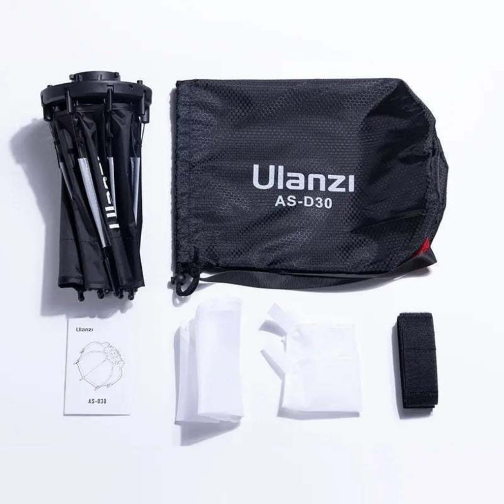 ซอฟต์บ็อกซ์ 8 เหลี่ยม ULANZI AS-D30 กรองแสง 30 ซม. MINI BOWEN MOUNT ถ่ายภาพ วิดีโอ ให้แสงนุ่ม