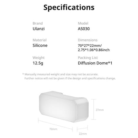 ซิลิโคนซอฟต์แสง ULANZI AS030 สำหรับแฟลช F12_5