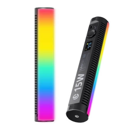 ไฟ LED แบบแท่ง ULANZI B15 RGB กำลังไฟ 15W ขนาดพกพา สีดำ_0
