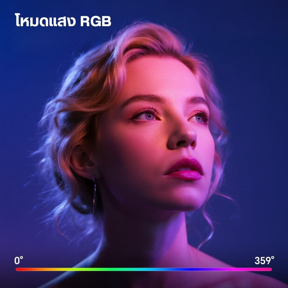 ไฟ LED อเนกประสงค์ ULANZI C10 RGB ขนาดพกพา สีดำ ไฟเซลฟี่ ไฟติดหัวกล้อง ไฟดารา_5