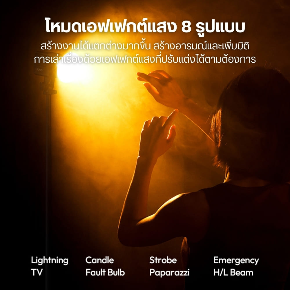 ไฟถ่ายวิดีโอ ULANZI C60 BI 60W BI-COLOR MINI COB LED LIGHT ไฟสตูดิโอ ไฟไลฟ์สด_9