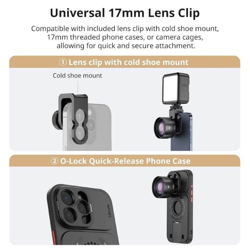 เลนส์ไวด์มือถือ ULANZI CL005 ความยาวโฟกัส 16 มิลลิเมตร สีดำ_2