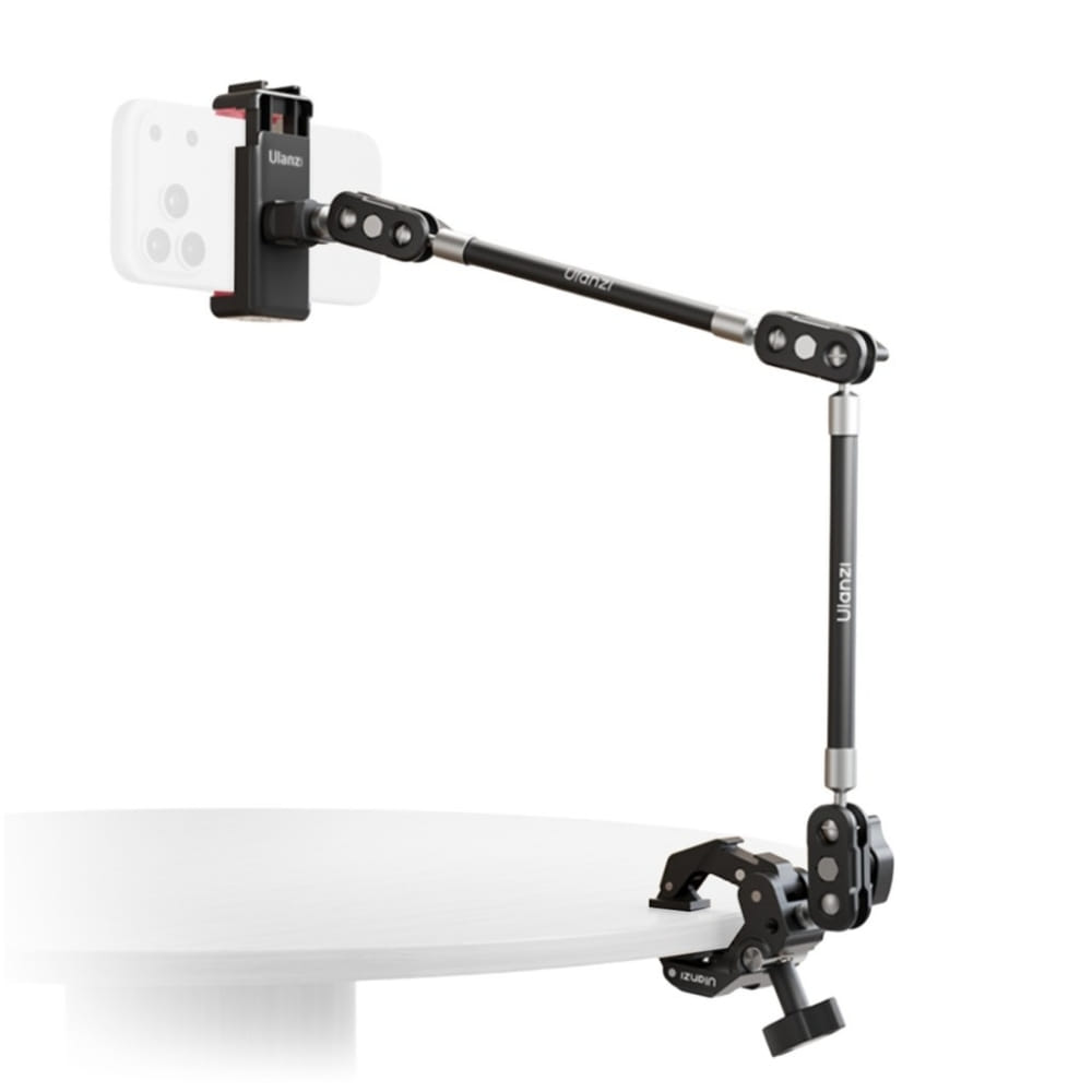 ชุดแขนยึดโต๊ะ ULANZI CO78 SUPER CLAMP & MAGIC ARM 2 ท่อน พร้อม PHONE CLAMP ต่อมือถือ สีดำ_0