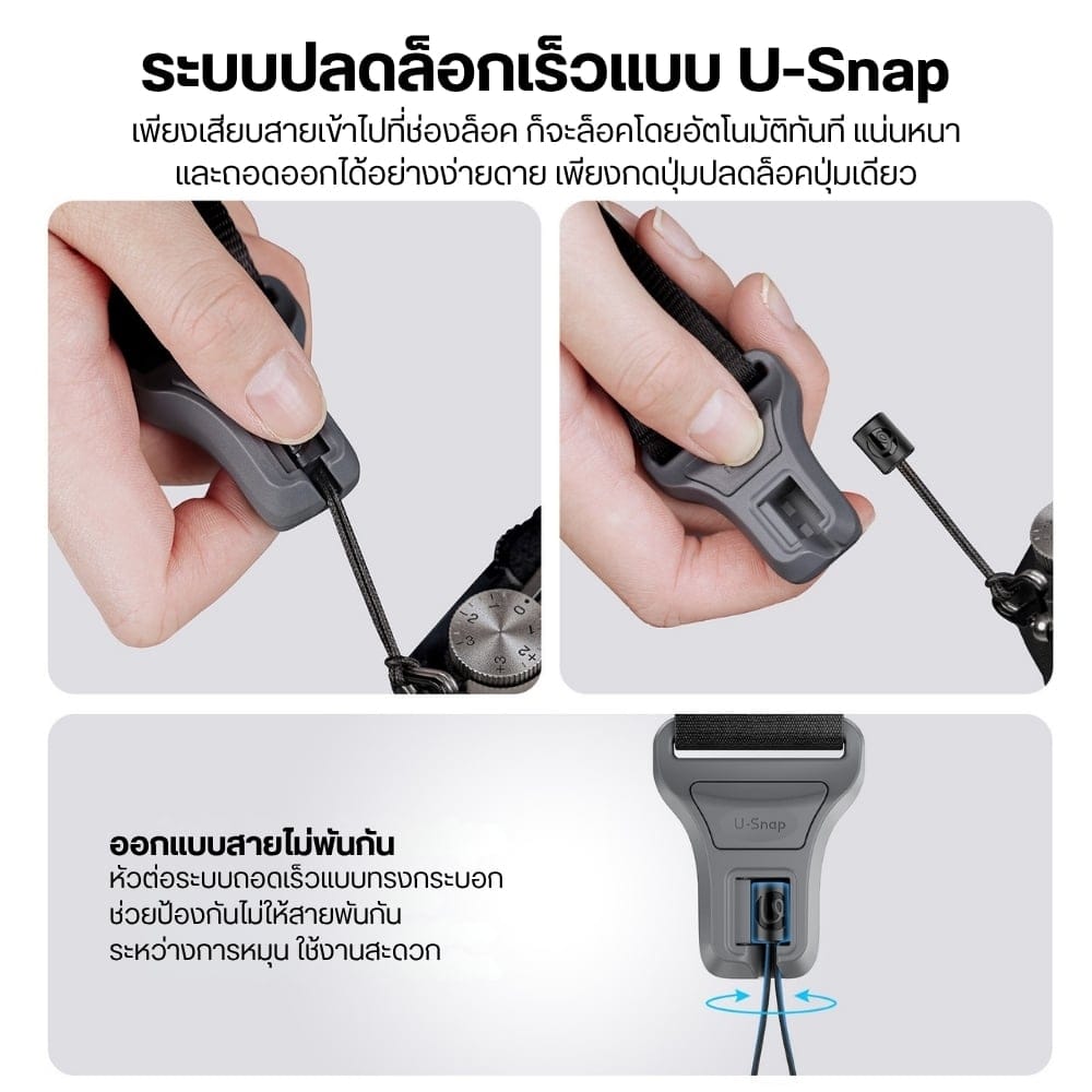 สายสะพายกล้อง ULANZI CSS1 U-SNAP ระบบ QUICK RELEASE รองรับ 60KG สีน้ำเงิน_3