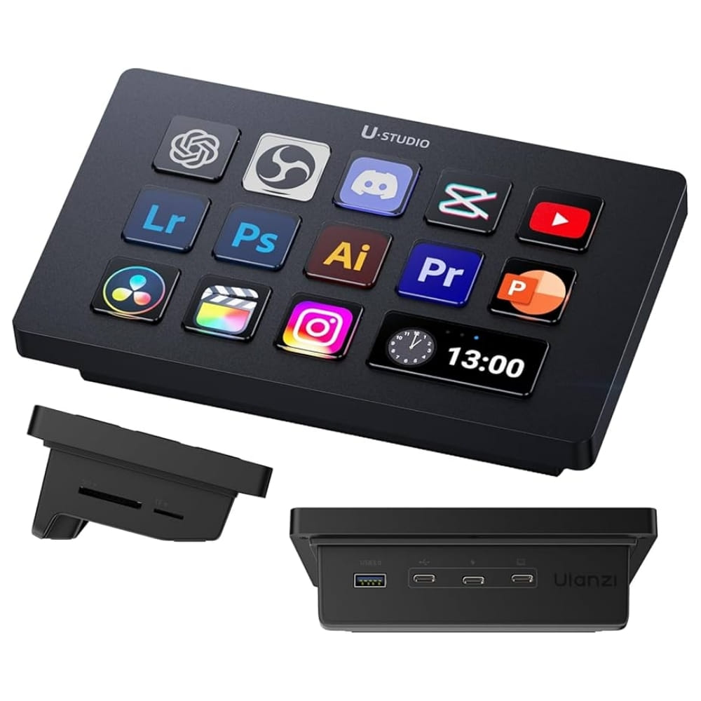 ฮับควบคุม ULANZI D200H แบบ 7IN1 พร้อม LCD KEYS 14 ปุ่ม 100W PD FAST CHARGE ขนาดพกพา สีดำ_8