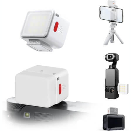 ไฟ LED อเนกประสงค์ ULANZI DG01 พร้อม DIFFUSER ขนาดพกพา สีขาว ไฟเซลฟี่ ไฟติดหัวกล้อง ไฟดารา_0