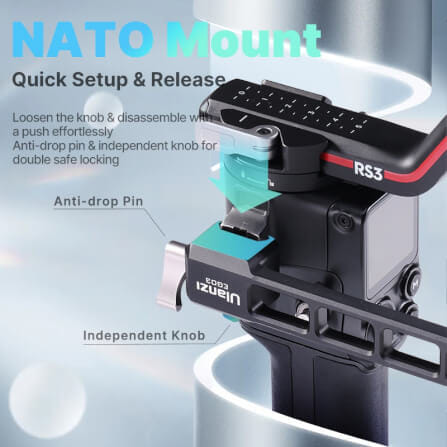 ด้ามจับไม้กันสั่น ULANZI EG03 ระบบ NATO MOUNT ขนาดพกพา สีดำ_1
