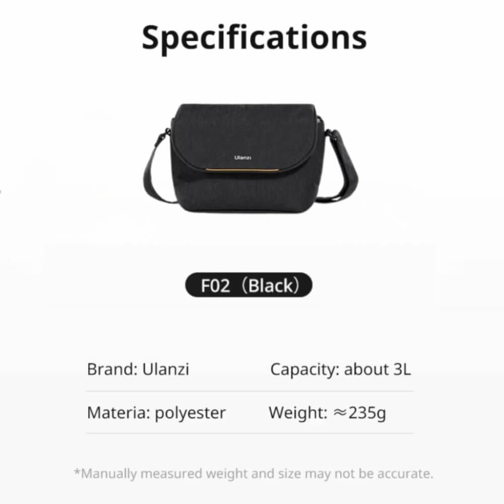 กระเป๋ากล้อง ULANZI F02 ขนาดความจุ 4 ลิตร สีดำ