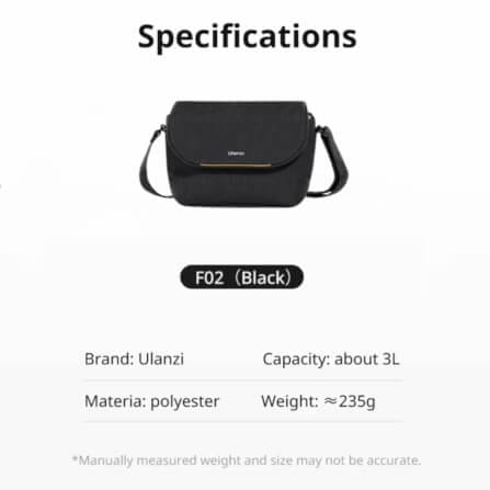 กระเป๋ากล้อง ULANZI F02 ขนาดความจุ 4 ลิตร สีดำ_5