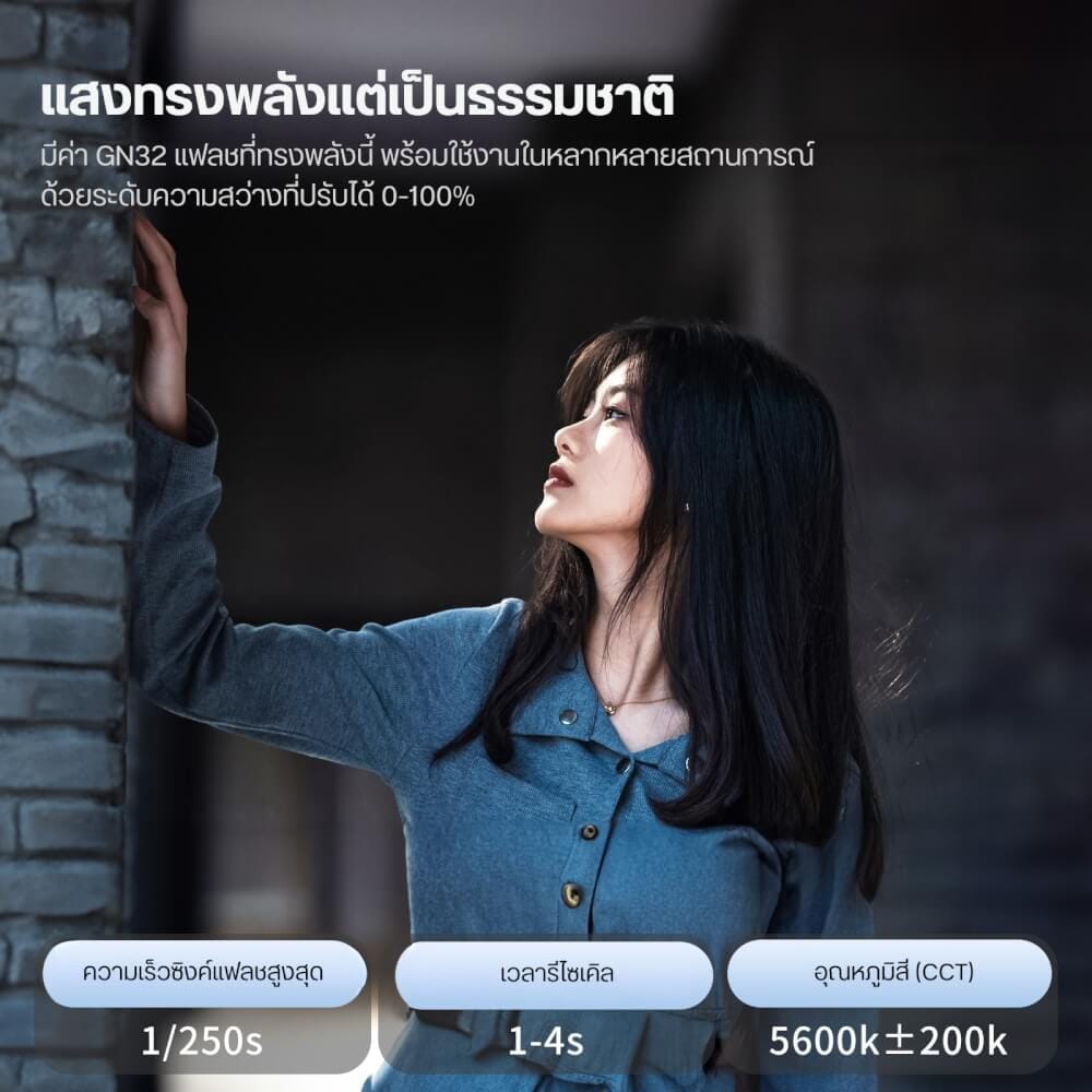 แฟลชกล้องถ่ายภาพ ULANZI F32 ขนาดพกพา สีดำ_4