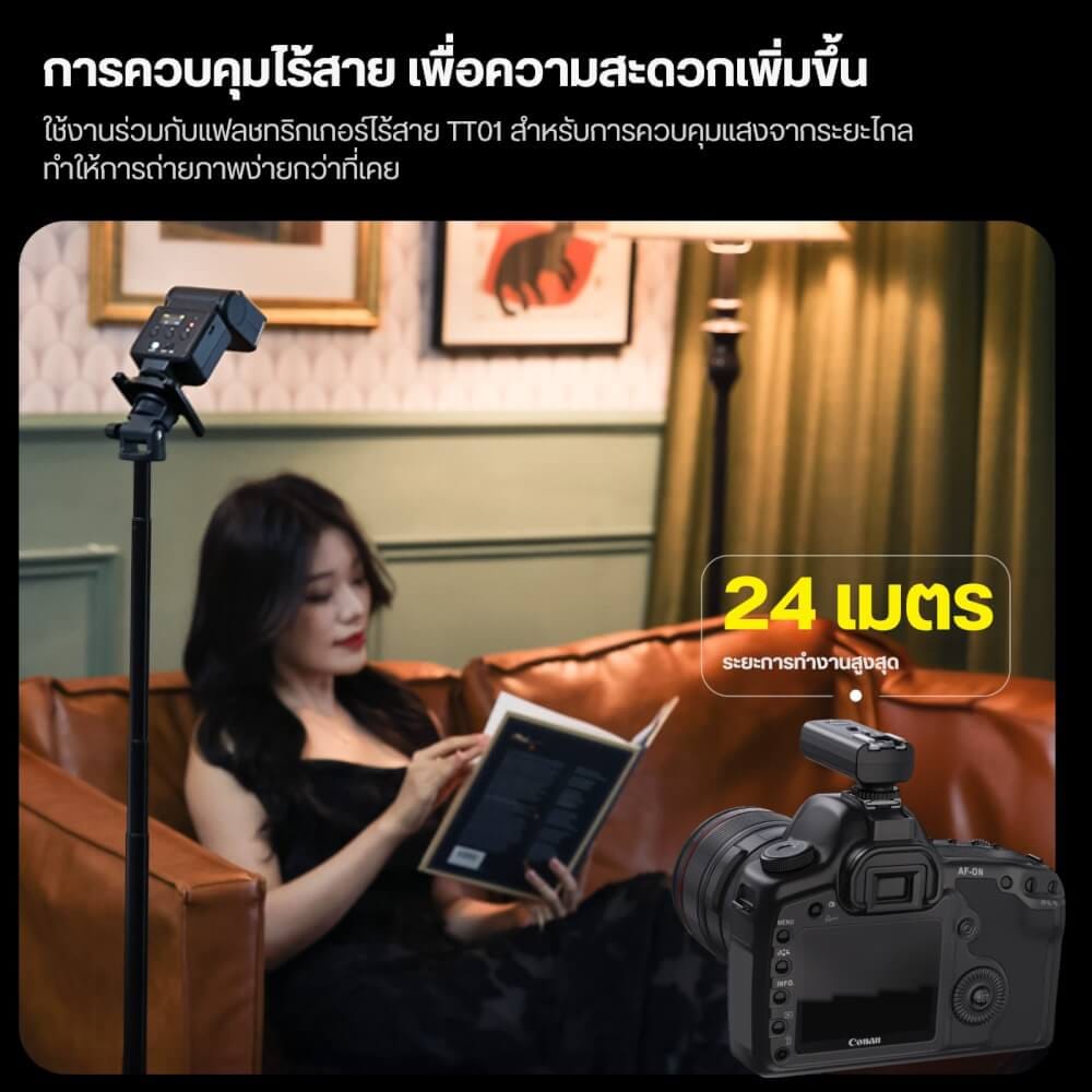 แฟลชกล้องถ่ายภาพ ULANZI F32 ขนาดพกพา สีดำ_5