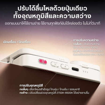 ไฟมือถือแม่เหล็ก ULANZI GL01 ไฟเติมแสง 2 ด้าน ปรับสว่างได้ 5 ระดับ แบตในตัว สำหรับเซลฟี่ ไลฟ์สด สีดำ_4