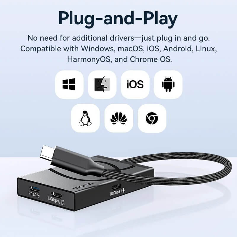 ฮับมือถือ ULANZI H1 แบบ 4-IN-1 USB-C ขนาดพกพา สีดำ_3