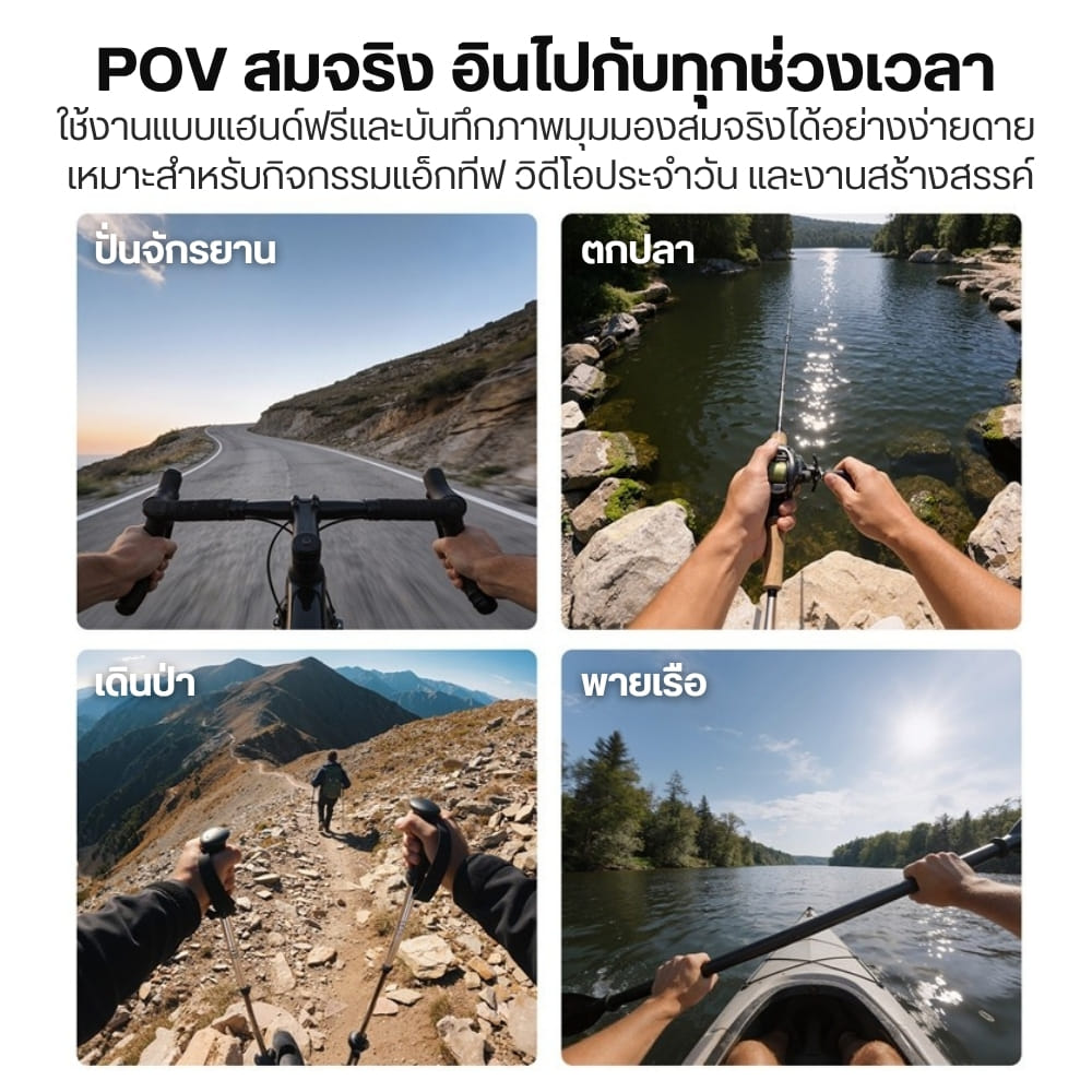 สายคาดศีรษะ ULANZI HERO-01 สำหรับ กล้อง ACTION CAMERA ถ่ายมุม POV พร้อม หัวจับมือถือ_2