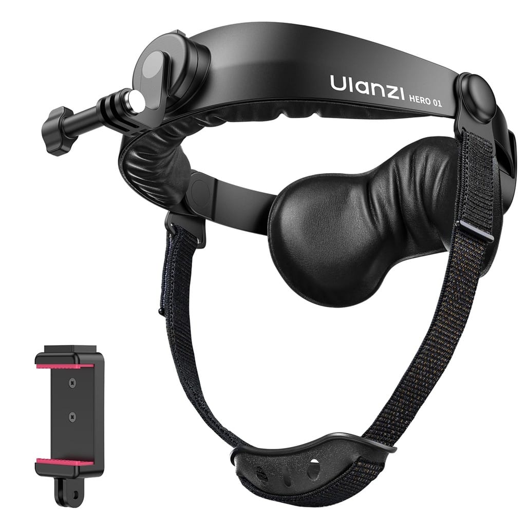 สายคาดศีรษะ ULANZI HERO-01 สำหรับ กล้อง ACTION CAMERA ถ่ายมุม POV พร้อม หัวจับมือถือ_0