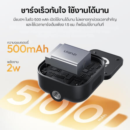 ไฟ LED อเนกประสงค์ ULANZI IN07 ขนาดพกพา สีดำ ไฟเซลฟี่ ไฟติดหัวกล้อง ไฟดารา_9