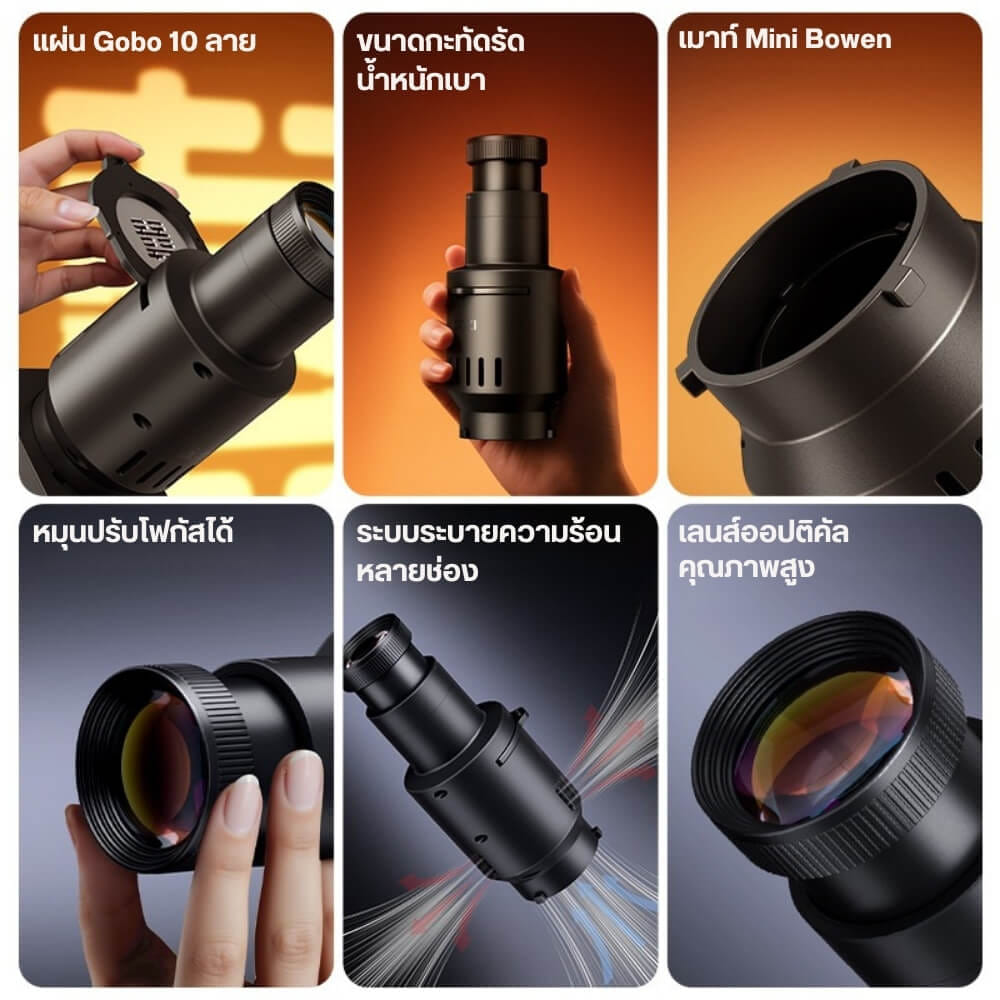 สนูท ULANZI LAS007 ระบบ MINI BOWENS MOUNT ขนาดพกพา สีดำ