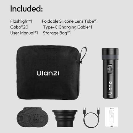 ไฟ LED ULANZI LM01 สีดำ ไฟฉายถ่ายภาพขนาดพกพา_10
