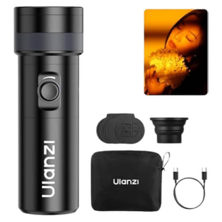 ไฟ LED ULANZI LM01 สีดำ ไฟฉายถ่ายภาพขนาดพกพา_0