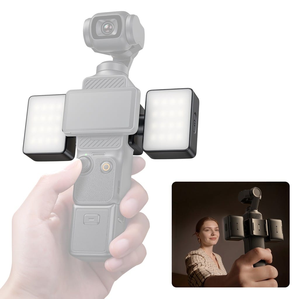 ไฟมินิ LED พกพา ULANZI LM06 สำหรับ DJI OSMO POCKET 4/3 ขนาดพกพา สีดำ_7