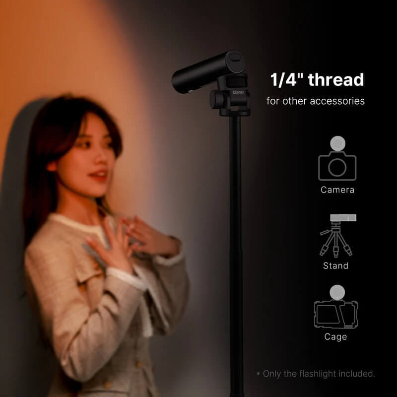 ไฟ LED วิดีโอ ไฟฉายถ่ายภาพ ULANZI LM07 ขนาดพกพา สีดำ_5
