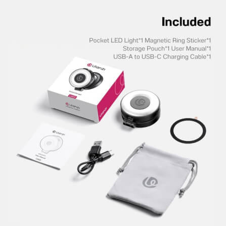ไฟ LED อเนกประสงค์ ULANZI LM23 ขนาดพกพา สีดำ ไฟเซลฟี่สำหรับมือถือ MAGSEFE กระจกเซลฟี่ในตัว_9