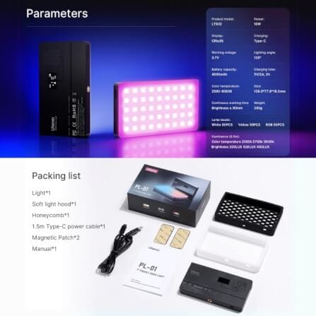 ไฟ LED อเนกประสงค์ ULANZI LT002 ขนาดพกพา สีดำ_7