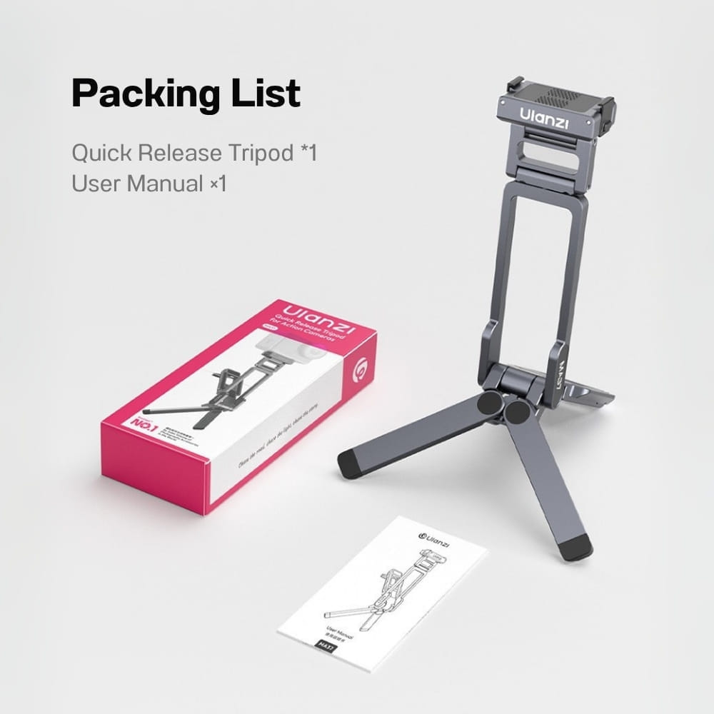ขาตั้งมินิแม่เหล็ก ULANZI MA37 QUICK RELEASE 4 โหมด พับเก็บ 12.5CM รับน้ำหนัก 400G สำหรับ DJI ACTION 3 / 4 / 5 PRO_9