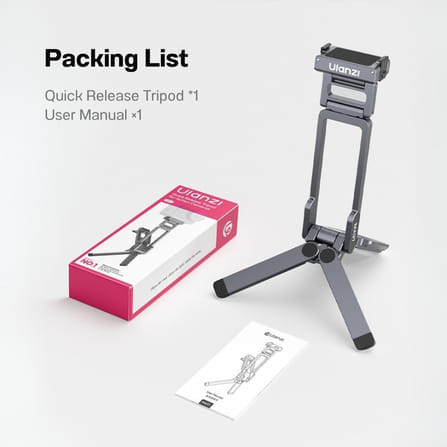 ขาตั้งมินิแม่เหล็ก ULANZI MA37 QUICK RELEASE 4 โหมด พับเก็บ 12.5CM รับน้ำหนัก 400G สำหรับ ACTION 6 / OSMO NANO_10