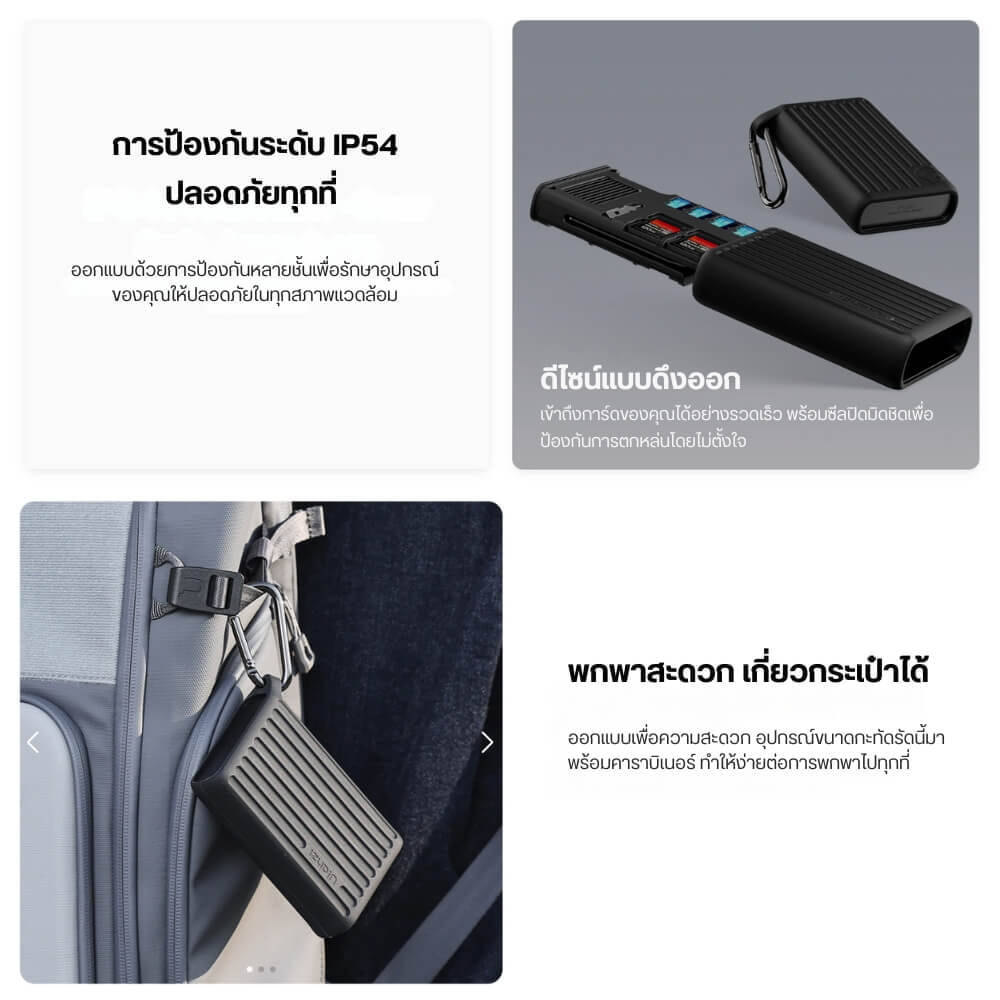 การ์ดรีดเดอร์ ULANZI MCR01 ขนาดพกพา สีดำ
