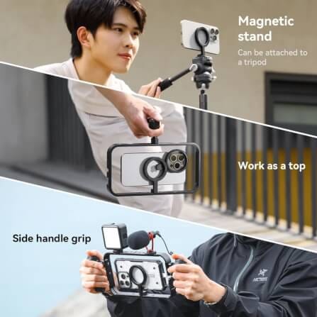ด้ามจับมือถือ ULANZI MG001 ขนาดพกพา สีดำ อุปกรณ์ถ่ายคอนเทนต์ เซลฟี่_3