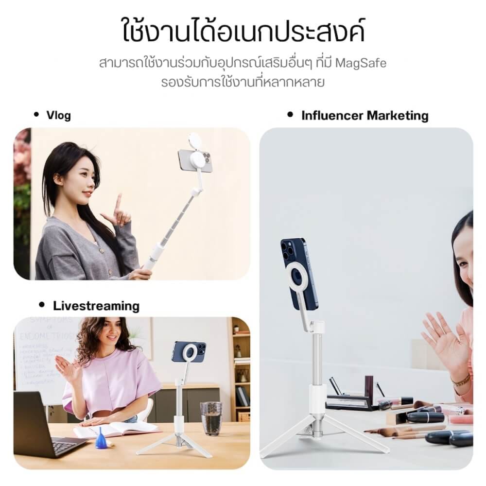 ขาตั้งมือถือ ULANZI MG003 ขนาดพกพา สีขาว_6