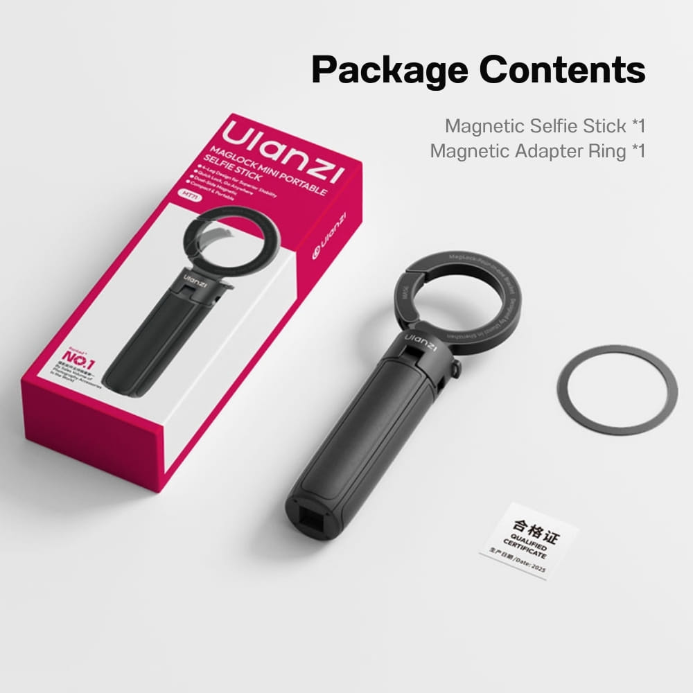ไม้เซลฟี่ ULANZI MT71 ระบบ MAGSAFE ขนาดพกพา สีดำ